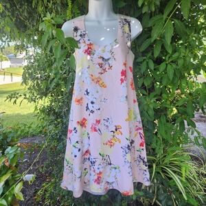 Club Monaco Rosan Floral Silk Trapeze Dress- 0